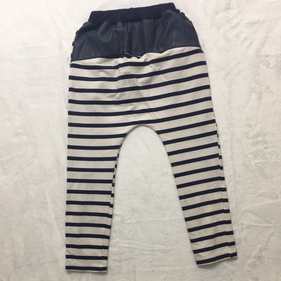 Bei Emi Striped Pant with Leather Accent - Picture 5 of 6